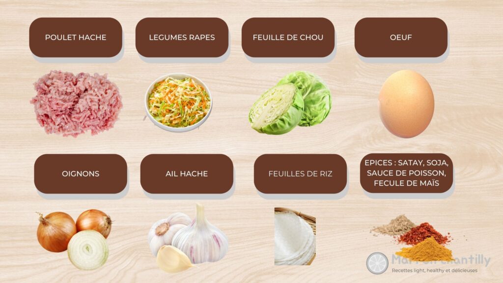 Nems Poulet Version Healthy 293 Ingrédients des nems poulet healthy