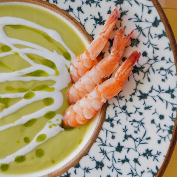 verrines avocat crevettes chaudes apero